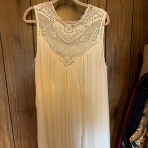 Knee length ivory dress